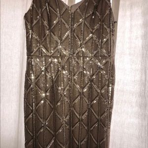 Size 6 Gold/champagne Adrianna Papell dress